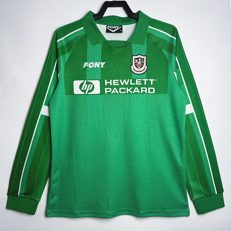 1997-1999 TOT Green GoalKeeper Long Sleeve Retro Soccer Jersey
