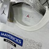 T199 Dallas Mavericks Jordan White High Quality Casual T-Shirt