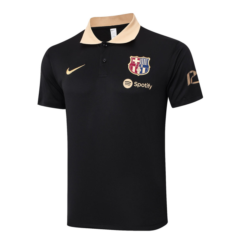 Mens Barcelona Polo Shirt Black 2024/25