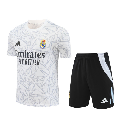 2025-26 Mens Real Madrid Short Training Suit White