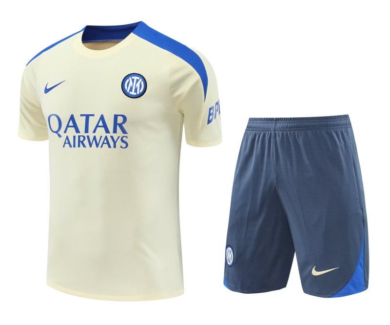 Mens Inter Milan Short Training Suit Yellow 2024/25
