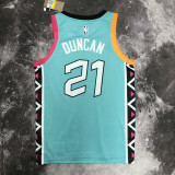 22-23 Sa Spurs DUNCAN #21 Blue City Edition Top Quality Hot Pressing NBA Jersey