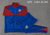 Mens Barcelona Jacket + Pants Training Suit Blue 2024/25
