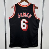 2013-2014 HEAT JAMES #6 Black Retro Top Quality Hot Pressin g NBA Jersey