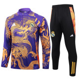 Mens Real Madrid Training Suit Purple Dragon 2024/25