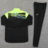 2024 JOM Black Green Half Pull Tracksuit