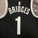 NETS BRIDGES #1 Black Top Quality Hot Pressing NBA Jersey