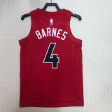 22-23 Raptors BARNES #4 Red Top Quality Hot Pressing NBA Jersey