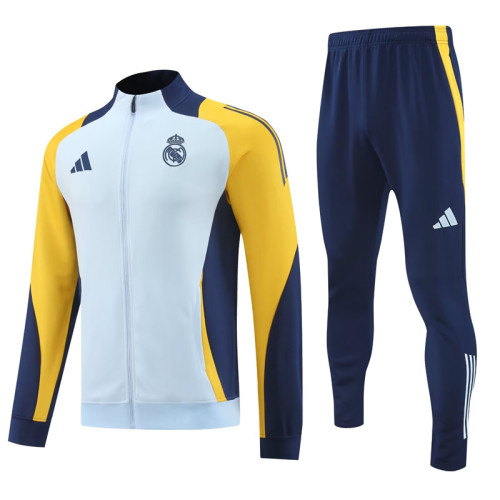 24-25  Real Madrid Light blue Jacket Tracksuit suit
