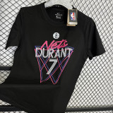 T166 BULLS DURANT #7 Black High Quality Casual T-Shirt