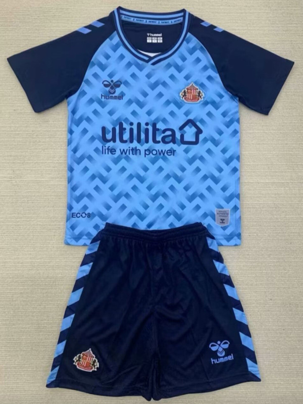 24-25 Sunderland Blue GoalKeeper Kids Soccer Jersey
