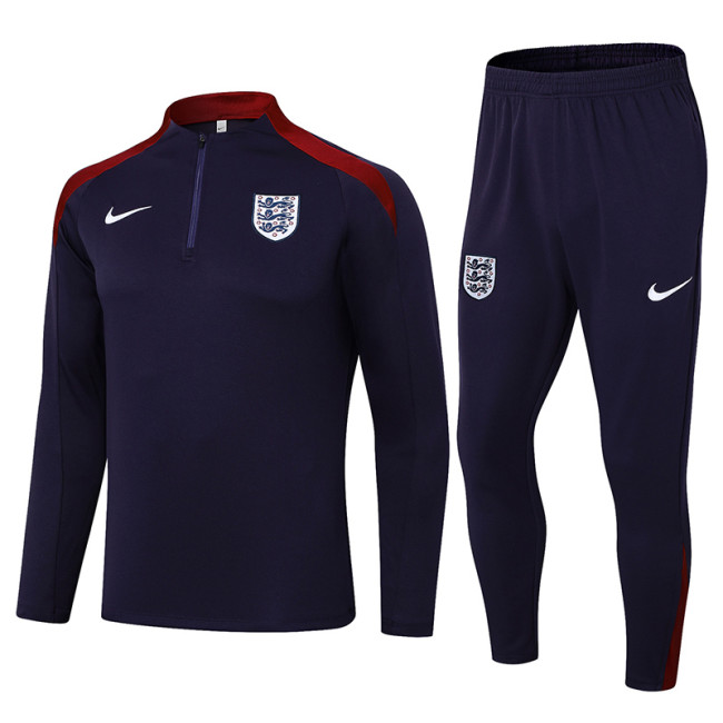 24-25 England Purple Blue Half Pull Tracksuit (半拉链)
