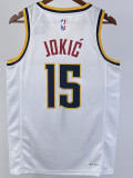 22-23 Nuggets JOKIC #15 White Top Quality Hot Pressing NBA Jersey