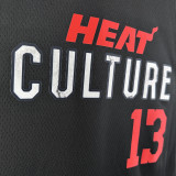 23-24 HEAT ADEBAYO #13 Black City Edition Top Quality Hot Pressing NBA Jersey