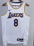 22-23 LAKERS BRYANT #8 White Top Quality Hot Pressing NBA Jersey