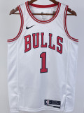 22-23 BULLS ROSE #1 White Top Quality Hot Pressing NBA Jersey