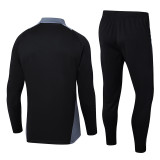 24-25 AD Black Half Pull Tracksuit