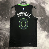 22-23 TIMBERWOLVES RUSSELL #0 Black Top Quality Hot Pressing NBA Jersey (Trapeze Edition)