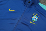 24-25 Brazil Fancy blue Jacket Tracksuit