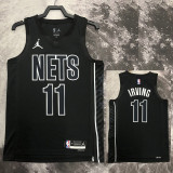 22-23 NETS IRVING #11 Black Top Quality Hot Pressing NBA Jersey (Trapeze Edition)