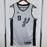 20-21 SA Spurs PARKER #9 Grey Top Quality Hot Pressing NBA Jersey (Trapeze Edition) 飞人版
