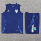 24-25 Italy Royal blue Tank top and shorts suit