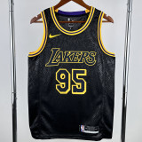 LAKERS TOSCANO  Black Top Quality Hot Pressing NBA Jersey