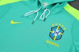 Mens Brazil Hoodie Sweatshirt + Pants Training Suit Green 2025