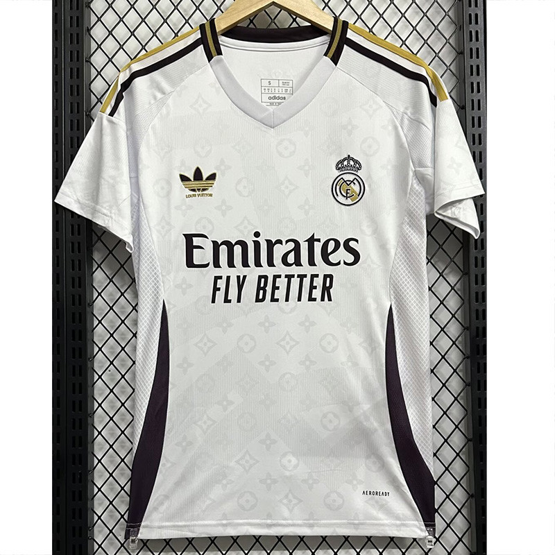 24-25 Real Madrid White Joint Edition Fans Soccer Jersey