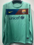 2010-2011 Mens  Barcelona  Away Long Sleeve Retro Soccer Jersey