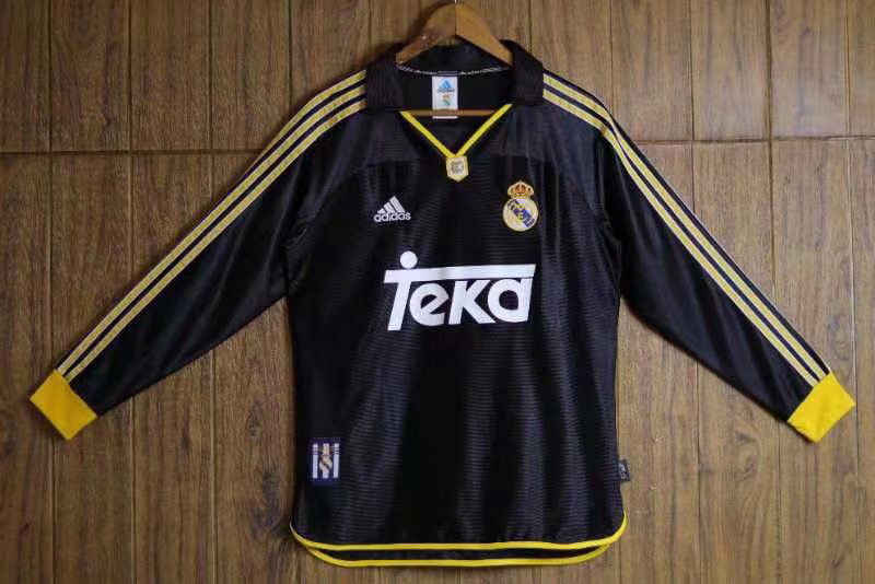 2000-2001  Real Madrid Away Long Sleeve Retro Soccer Jersey