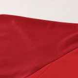 2024 AD Red Kids Half Pull Tracksuit