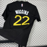 T224 WARRIORS WIGGINS #22 Black High Quality Casual T-Shirt