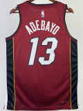 22-23 HEAT ADEBAYO #13 Red Top Quality Hot Pressing NBA Jersey (Trapeze Edition) 飞人版
