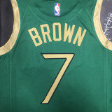 2020 CELTICS BROWN #7 City Edition Green Top Quality Hot Pressing NBA Jersey