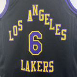 23-24 LAKERS JAMES #6 Black City Edition Top Quality Hot Pressing NBA Jersey