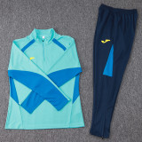 2024 JOM Light blue Half Pull Tracksuit