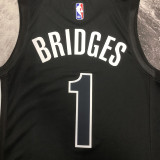 22-23 NETS BRIDGES #1 Black Top Quality Hot Pressing NBA Jersey (Trapeze Edition)