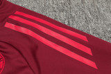 24-25 Bayern Deep Red Kids Half Pull Tracksuit