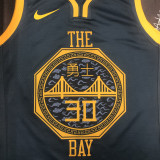 2018 WARRIORS CURRY #30 Black Gray Top Quality Hot Pressing NBA Jersey