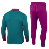 24-25 PSG Dark green Half Pull Tracksuit