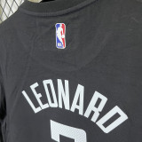 T261 Clippers LEONARD #2 Black High Quality Casual T-Shirt