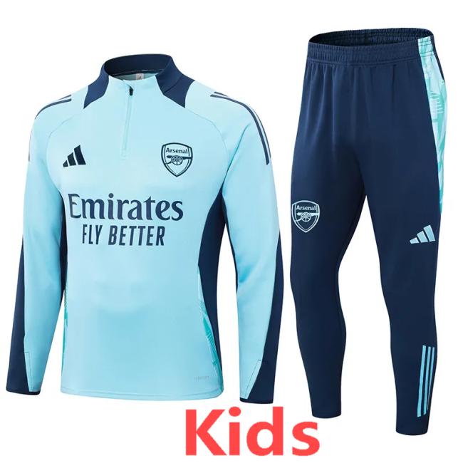 24-25 ARS Light blue Kids Half Pull Tracksuit