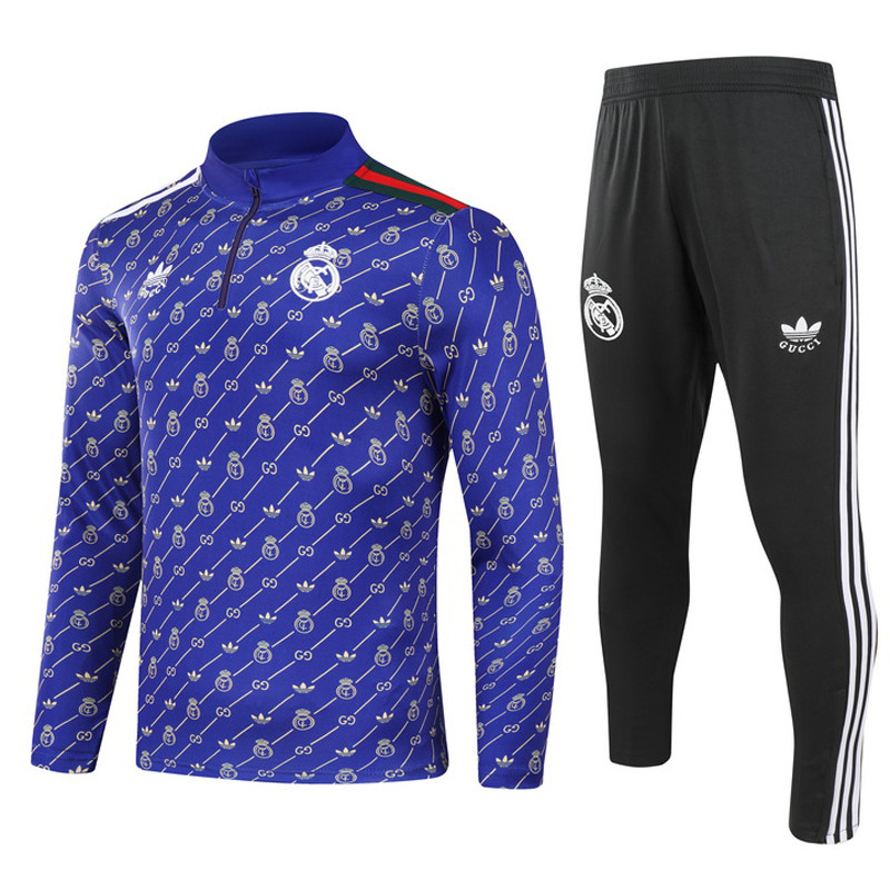 24-25 Real Madrid  Purple Half Pull Tracksuit