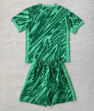 24-25 Brazil Green GoalKeeper Kids Soccer Jersey