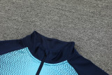 2024 JOM Blue Half Pull Tracksuit #811(半拉链)