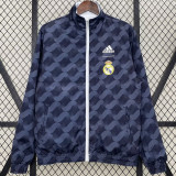 2024  Real Madrid White & Black Double Sided Windbreaker