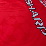 1999-2000 Man Utd Home Retro Soccer Jersey (带决赛字)