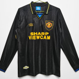 1993-1994 Man Utd Away Long sleeve Retro soccer jersey