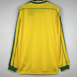 1998 Brazil Home Long Sleeve Retro Soccer Jersey